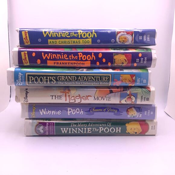 6 Disney Winnie the Pooh Vhs movies - Pre-Owned